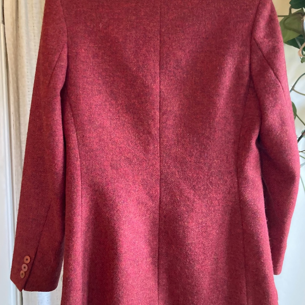 Dark Red Vintage Wool Blazer - Picture 4 of 7